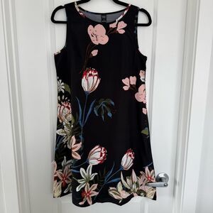 EMERY ROSE |  Sleeveless Black Floral Dress